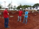 Gabriel Cadini visitou a execução das obras do Centro poliesportivo.