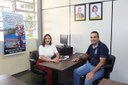 Vereadora Marenilce Mezzomo recebe visita do Diretor da Câmara de Céu Azul.