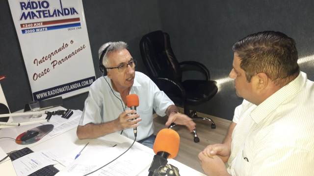 Celso Gregório (Bedéco) vereador e presidente da Câmara Municipal concede entrevista a Rádio Matelândia