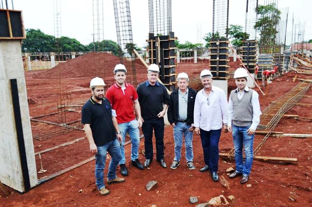 Obras do Ginásio Poliesportivo seguem em ritmo avançado.